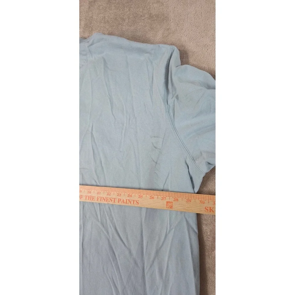 Duluth Trading Co. Longtail T Relaxed Fit Shirts Men's 4XL Light Blue Pocket S/S